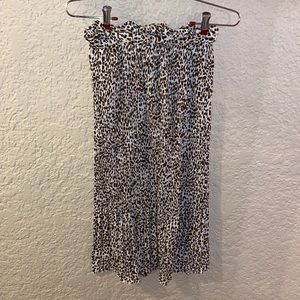 Cheetah print midi skirt